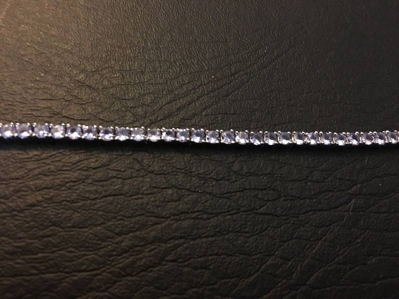 Rundschliff Tanzanit Sterling Silber Tennis Armband Rundschliff Tanzanit Sterling Silber Tennis Armband von Shelleyscollectibles