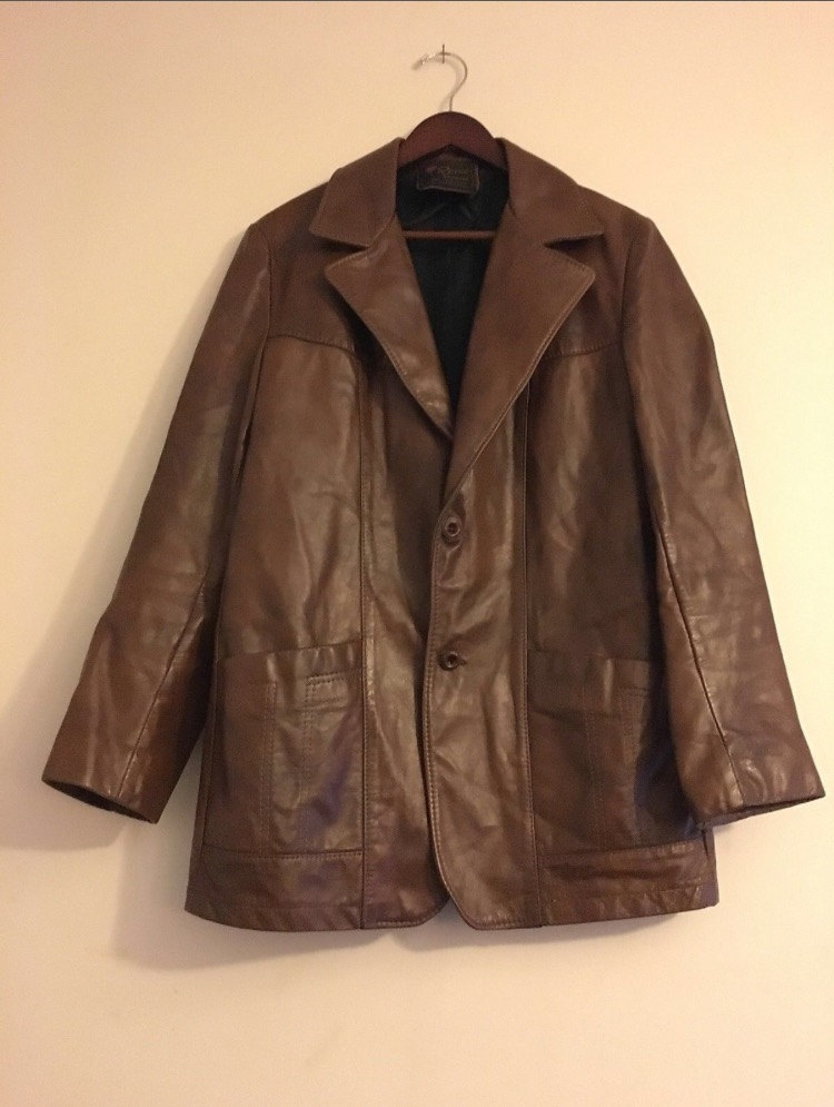 Vintage Herren 60Er Jahre Reed Sportswear Leder Sport Mantel Jacke Mod Retro Gangster Größe S von Shelleyscollectibles