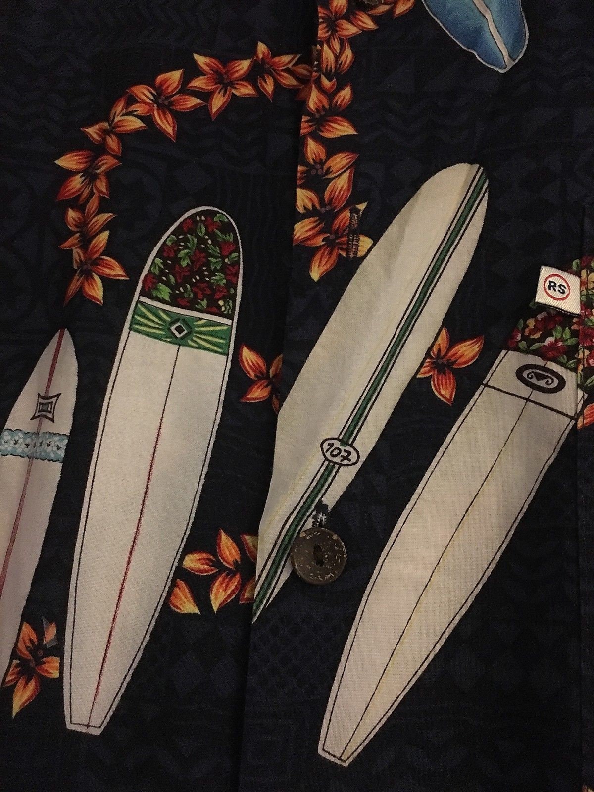 Vintage Robert Stock Hawaiian Shirt Dunkelblau Surfboards Longboards Herren Xl Vintage Robert Stock Hawaiian Shirt Dunkelblau Surfboards Longboards Herren Xl von Shelleyscollectibles