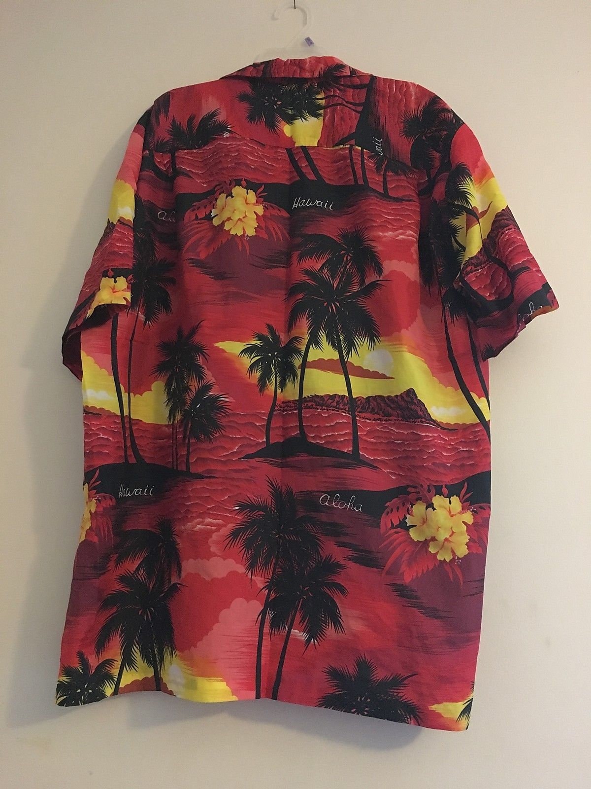 Vintage Royal Creations Hawaiian Sunset & Palmen Rot Gelb Schwarz Shirt Herren Xl Vintage Royal Creations Hawaiian Sunset & Palmen Rot Gelb Schwarz Shirt Herren Xl von Shelleyscollectibles