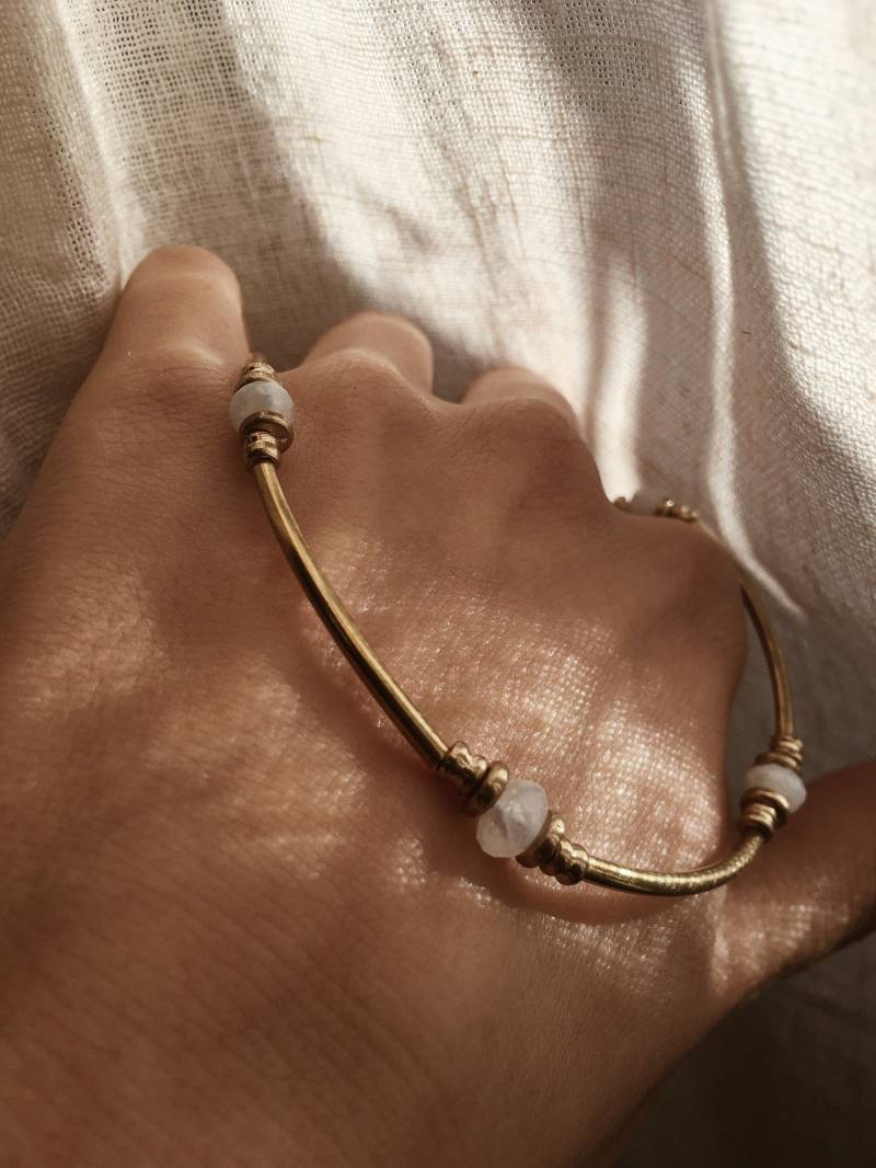 Boho Edelstein Fußkette Gold Filigran Antik von ShellyCreatesShop