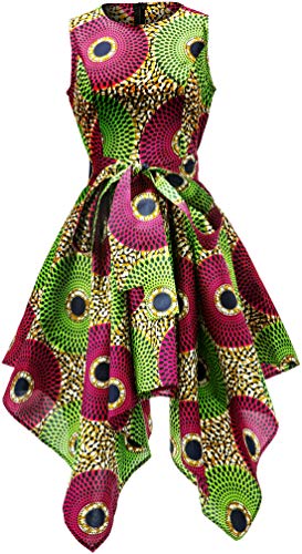 Shenbolen Frauen afrikanische Drucke Kleider Traditionelle Kleidung Casual Party Kleid - - 3X-Groß von Shenbolen