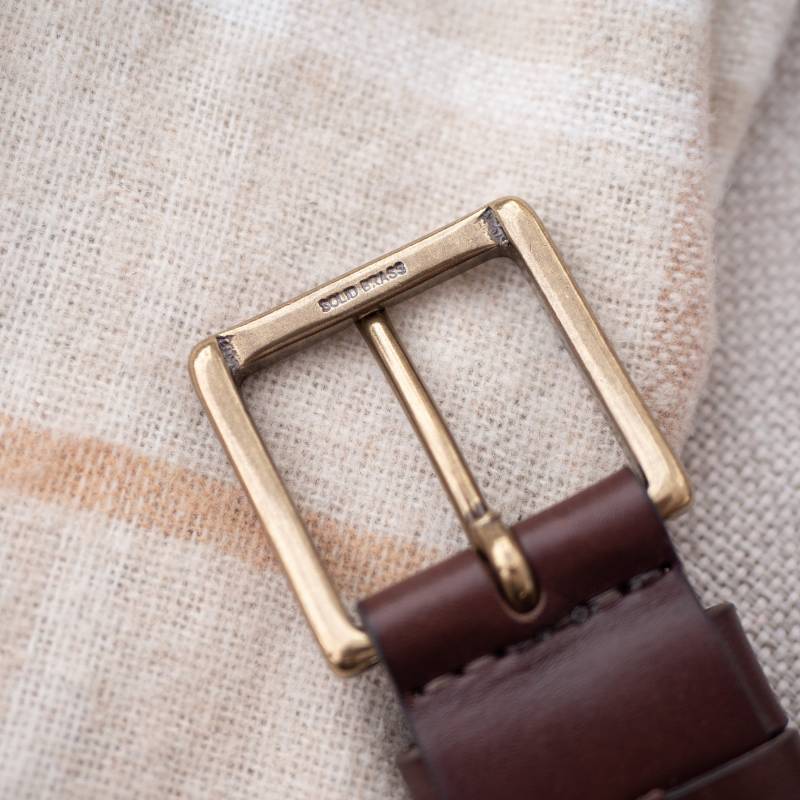 Brauner Wenge Ledergürtel Silberbeschichtet Silberschnalle Passt Hose Und Jeans von ShendrikLineCrafts