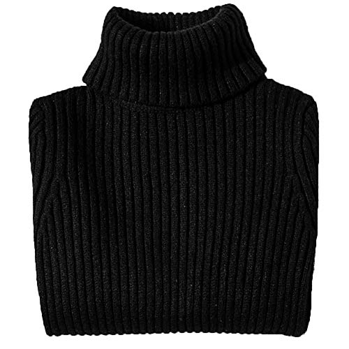 Shengwan Rollkragenpullover Kinder Mädchen Jungen Warm Herbst Winter Langarm Strickpullover Schwarz 130 von Shengwan