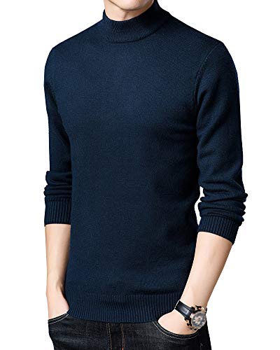 Strickpullover Herren Halbrollkragen Warm Pullover Solid Color Winterpullover Sweater Pulli Blauer See 2XL Strickpullover Herren Halbrollkragen Warm Pullover Solid Color Winterpullover Sweater Pulli Blauer See 2XL von Shengwan