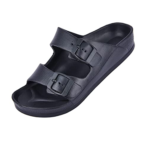 Shenji Damen Bequem Classic Sandalen mit Verstellbarer Rieme H80151 Schwarz 40 von Shenji