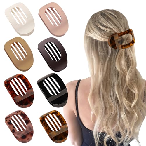 8 Stück Haarklammern für Damen,Haarspange Flach Damen,Flat Claw Clip,Haarspangen Dünnes Haar,Rutschfeste Haarklammer,Starker Halt Seitliche Haarklammern für dickes und dünnes Haar 8 Stück Haarklammern für Damen,Haarspange Flach Damen,Flat Claw Clip,Haarspangen Dünnes Haar,Rutschfeste Haarklammer,Starker Halt Seitliche Haarklammern für dickes und dünnes Haar von Shenkon Tech