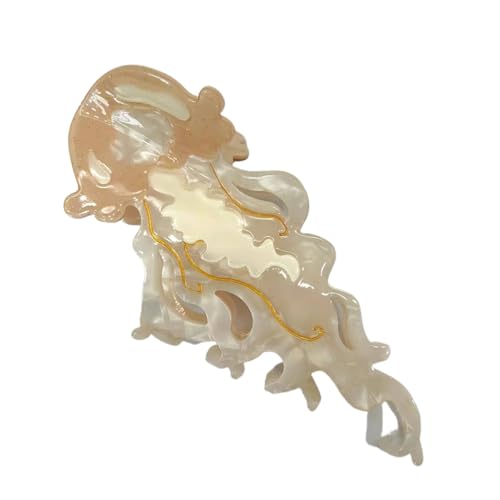 Acetat Krallenclips für Damen,Dekorative Haarklammern in Form einer Qualle - Stilvolle Meerestheme Haarspangen für Frauen & Mädchen Studentinnen Schülerinnen Reisen Acetat Krallenclips für Damen,Dekorative Haarklammern in Form einer Qualle - Stilvolle Meerestheme Haarspangen für Frauen & Mädchen Studentinnen Schülerinnen Reisen von Shenrongtong