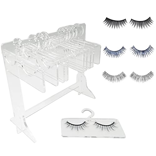 False Eyelash Holder Rack | Eyelash Acrylic Hanger Rack | False Eyelash Extensions Display Holder with 10 Hanger Organizer Grafting Stand von Shenrongtong