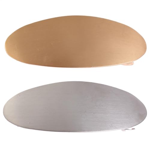 Flache Haarspangen, ovales Haarspangenzubehör, modisch, oval, goldfarben, silberfarben, Metall, französische Haarspangen, Zubehör für Damen und Mädchen von Shenrongtong