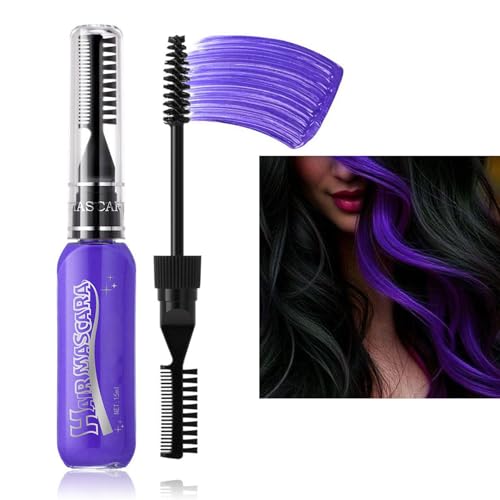 Haarkreide-Kamm-Set, temporäres Haarkreide-Farbkamm-Set - Mascara-Farbset für Frauen,Waschbares Haarkreide-Set mit 8 Farben, temporäre Haarfarbe, Haar-Highlighting-Zubehör für Erwachsene von Shenrongtong
