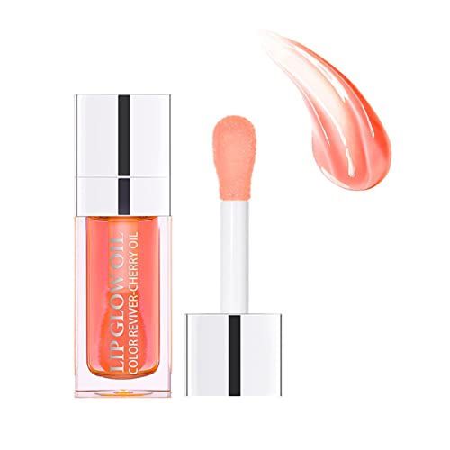 Lip Oil Gloss, Lip Glow Oil, feuchtigkeitsspendender und nährender Lippenstift für glatte und volle Lippen von natürlichen pflanzlichen Inhaltsstoffen von Shenrongtong