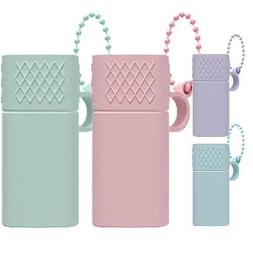 Lippenstifthalter, Lippenstifthalter für Geldbörse,Tragbare Silikon-Lipgloss-Hülle - 4 Stück Lippenstift-Schutz, Lippenstift-Aufbewahrungskoffer, Lippenstift-Organizer für Frauen, von Shenrongtong