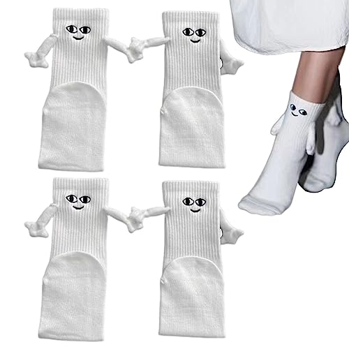 Magnet-Saugnapfsocken, Neuheitssocken für Damen und Herren, Händchen haltende Socken für Mädchen und Damen, Paarsocken mit 3D und Magnetsauger, Halloween-Kostüme, Partygeschenke für Paare von Shenrongtong