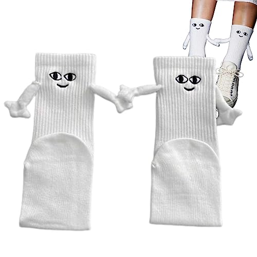 Magnet-Saugnapfsocken, Neuheitssocken für Damen und Herren, Händchen haltende Socken für Mädchen und Damen, Paarsocken mit 3D und Magnetsauger, Halloween-Kostüme, Partygeschenke für Paare von Shenrongtong