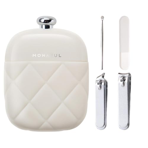 Maniküre-Set, Nagelknipser und Beauty-Tool, tragbares Set - Nagelknipser-Set | Professionelles 4-in-1-Reiseset mit Etui, Damen-Pflegeset aus Edelstahl für Reisen oder Zuhause von Shenrongtong