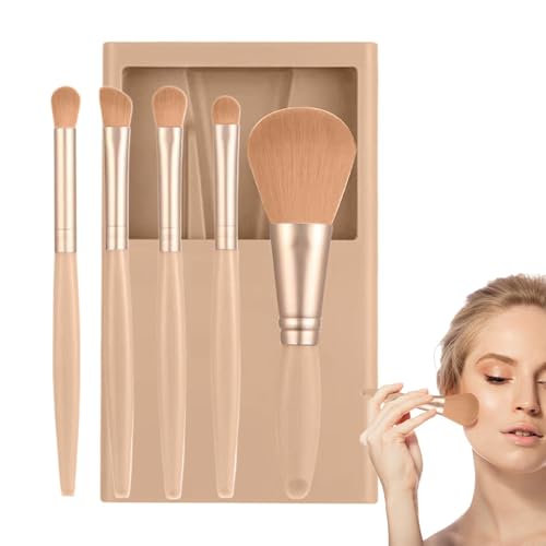 Reise -Make -up -Bürsten Set, Reisgröße Make -up -Bürsten | Kompakt Make -up -Bürstensatz mit Gehäuse und Spiegel - Tragbare Fundamentpulver Concealer Lidschatten Applikator für Frauen, Reise -Make -up -Bürsten Set, Reisgröße Make -up -Bürsten | Kompakt Make -up -Bürstensatz mit Gehäuse und Spiegel - Tragbare Fundamentpulver Concealer Lidschatten Applikator für Frauen, von Shenrongtong