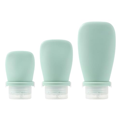 Reisegröße Behälter - Reiseflaschen Auslaufsicher - Leeres Silikon Nachfüllbares 3-teiliges Zubehör für Shampoo Seife Körperlotion Bade- und Duschgel für Damen und von Shenrongtong