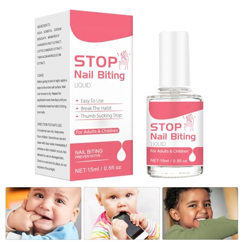 Shenrongtong Anti-Nagelbeiß-Politur für Kinder, 1,5 l Nagellack, Alternative zum Beißen von Nägeln, Pflege für Kinder und Erwachsene, Daumensaug-Stopp, sicherer und effektiver bitterer Geschmack, von Shenrongtong