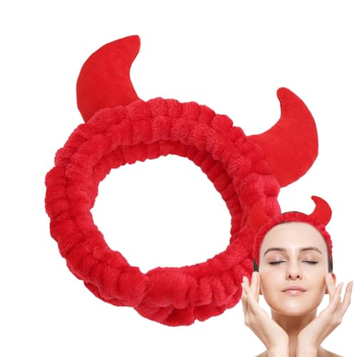 Shenrongtong Spa-Gesichts-Stirnband, niedliches weiches Kosmetik-Make-up-Stirnband, kreatives Gesichtswaschhandtuch, Stirnbänder, Kosmetikdusche, weiches Haarband, Kopfwickel für Frauen und Mädchen von Shenrongtong