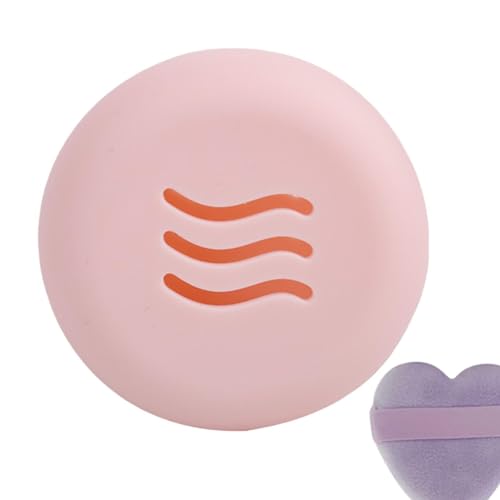 Silikon-Make-up- -Etui, Puderquasten-Etui, Make-up- -Halter, staubdicht, Silikon, atmungsaktiv, nass und trocken, für Frauen Silikon-Make-up- -Etui, Puderquasten-Etui, Make-up- -Halter, staubdicht, Silikon, atmungsaktiv, nass und trocken, für Frauen von Shenrongtong