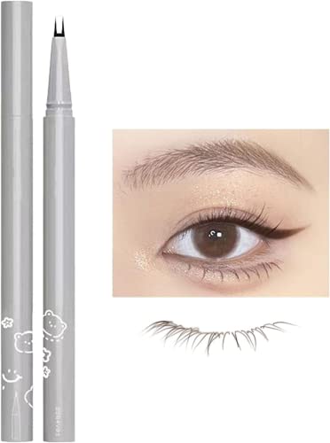 Unterer Wimpernstift mit doppelter Spitze, 0,01 mm wasserdichter flüssiger Eyeliner-Stift, superschlanker Eyeliner, flüssiger Eyeliner-Stift mit doppelter Spitze, langlebiger, 24 Stunden wasserdichter von Shenrongtong