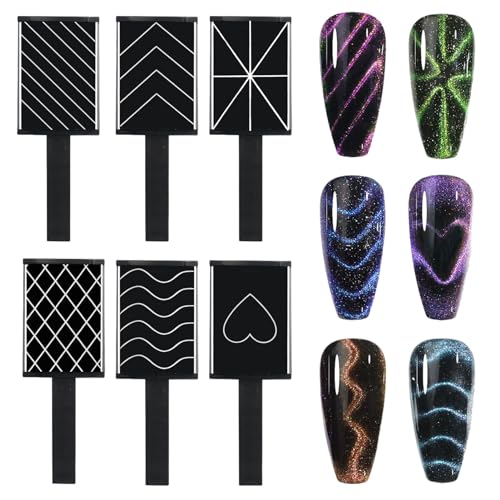 shenrongtong Magnetstab, Nagelmagnet-Set - Magnetstab für Cat-Eye-Gel-Nagellack - Cat Eye Magnete Sticks Nail Art Zubehör für Anfänger, Frauen, Mädchen von Shenrongtong