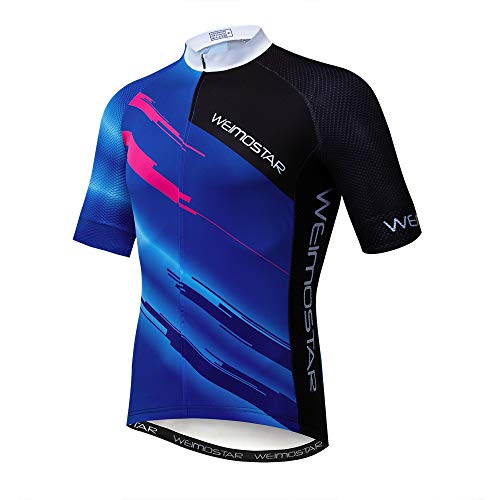 Shenshan Herren-Radtrikot-Shirt, Kurzarm-Fahrradtrikot-Reitoberteile MTB-Radsportbekleidung im Freien von Shenshan