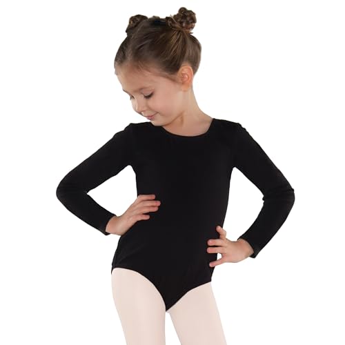 Shepa Mädchen Kinder langarm Gymnastikanzug Ballettanzug 140 schwarz von Shepa