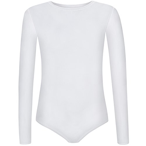 Shepa Mädchen Kinder langarm Gymnastikanzug Ballettanzug 140 weiss von Shepa