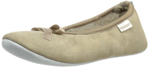 Shepherd Damen SAGA Slipper Flache Hausschuhe, Beige (Stone 25) von Shepherd