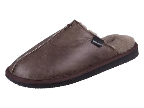 Shepherd Hugo Hausschuhe Herren Braun - 44 - Hausschuhe Shoes von Shepherd