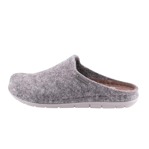 Shepherd of Sweden - Annsofie Wollhausschuhe - Damen - 100% Wolle - Schlupfmodell - Pantoffeln - Gummisohle - Memory Foam - Grey - Größe 40 von Shepherd