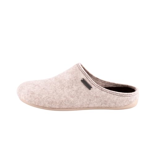 Shepherd of Sweden - Cilla Wollhausschuhe - Damen - 100% Wolle - Schlupfmodell - Pantoffeln - Gummisohle - Beige - Größe 37 von Shepherd