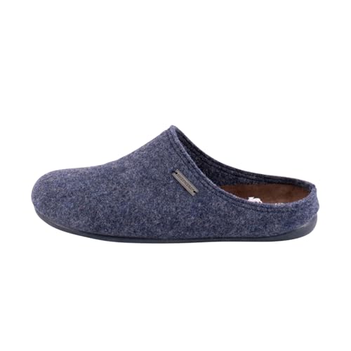Shepherd of Sweden - Cilla Wollhausschuhe - Damen - 100% Wolle - Schlupfmodell - Pantoffeln - Gummisohle - Navy - Größe 38 von Shepherd