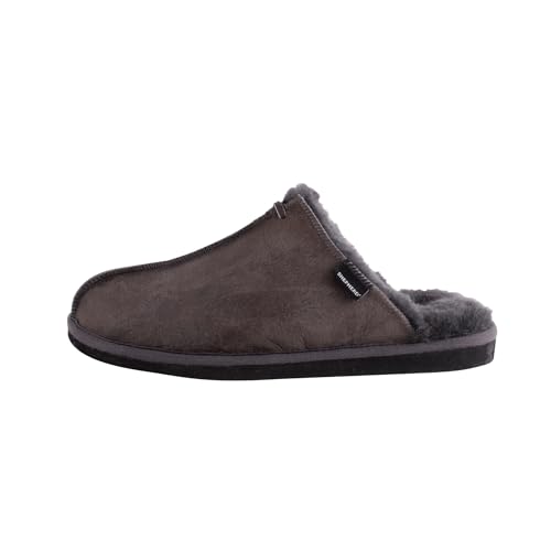 Shepherd of Sweden - Hugo Lammfell-Hausschuhe - Herren - 100% Echtes Lammfell - Schlupfmodell - Bequem - Weich und warm - Größe 45 von Shepherd