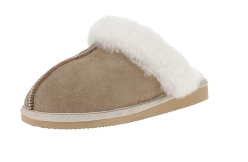 Shepherd of Sweden - Jessica Lammfell-Hausschuhe - Damen - 100% Echtes Lammfell - Schlupfmodell - Bequem - Weich und warm - Flauschig - Größe 41 von Shepherd