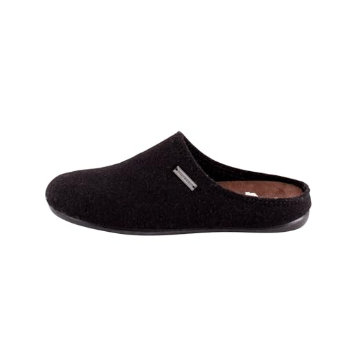 Shepherd of Sweden - Jon Wollhausschuhe - Herren - 100% Wolle - Schlupfmodell - Pantoffeln - Gummisohle - Black - Größe 41 von Shepherd