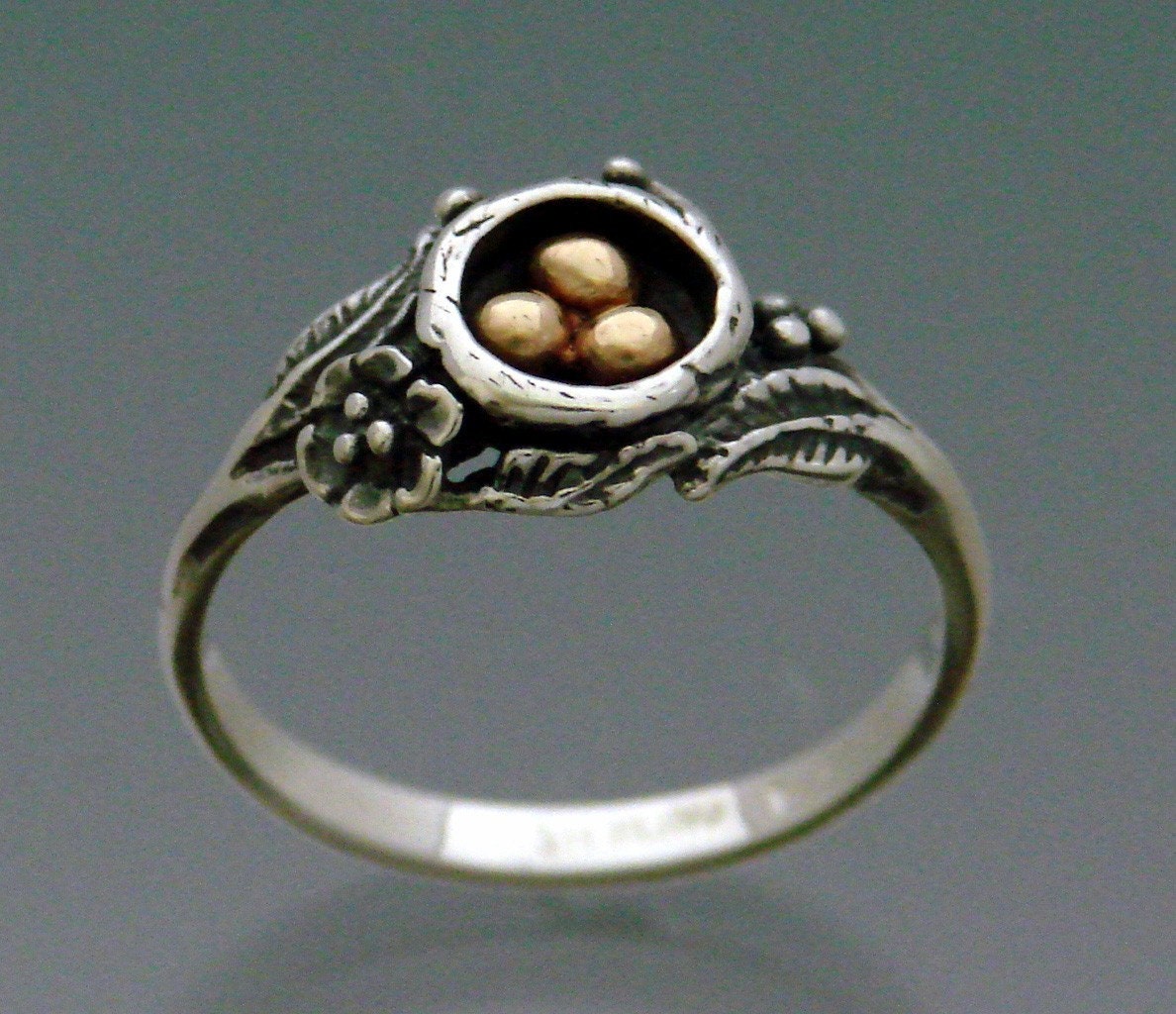 Eier Im Nest Ring Bi-Metall - Bronze Und Sterling Silber Eier Im Nest Ring Bi-Metall - Bronze Und Sterling Silber von SheppardHillDesigns