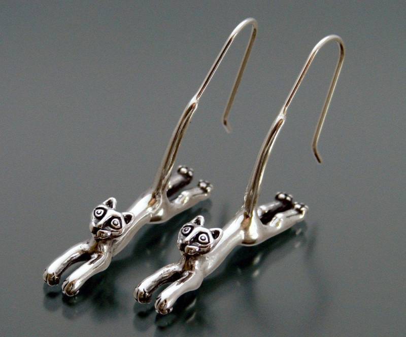 Hängende Katzenohrringe von SheppardHillDesigns