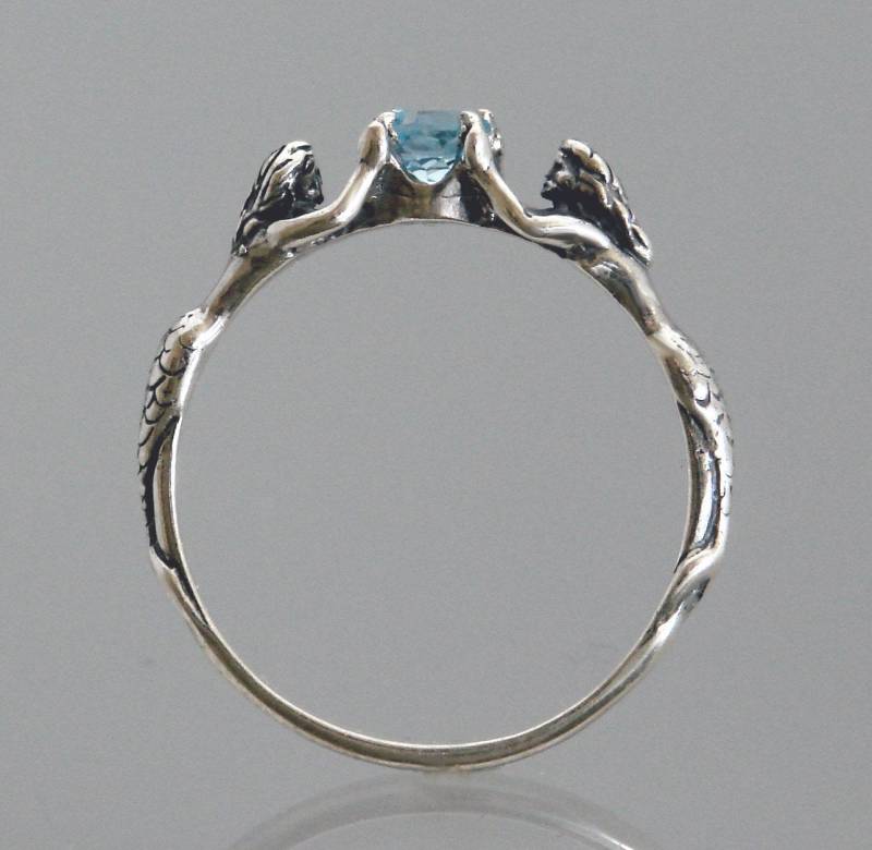 Meerjungfrau Ring Mit Aquamarin ~ Größe 3 Bis 9 Meerjungfrau Ring Mit Aquamarin ~ Größe 3 Bis 9 von SheppardHillDesigns