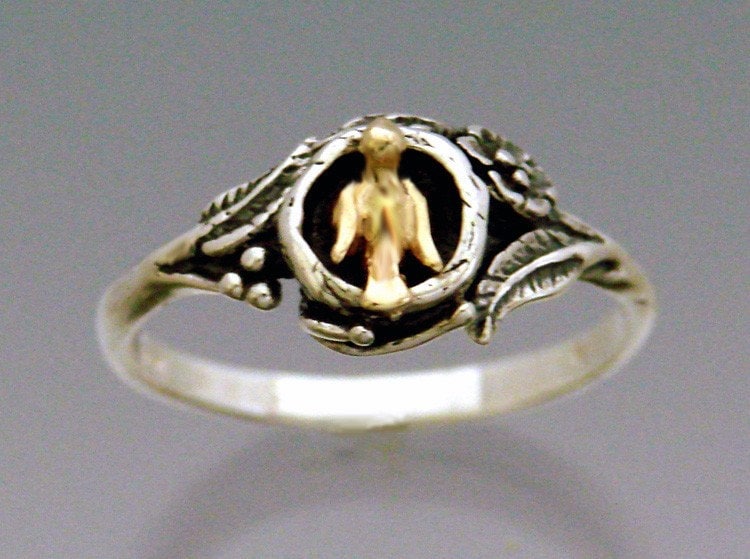 Vogel Im Nest Ring Bi-Metall - Bronze Und 925Er Silber Vogel Im Nest Ring Bi-Metall - Bronze Und 925Er Silber von SheppardHillDesigns
