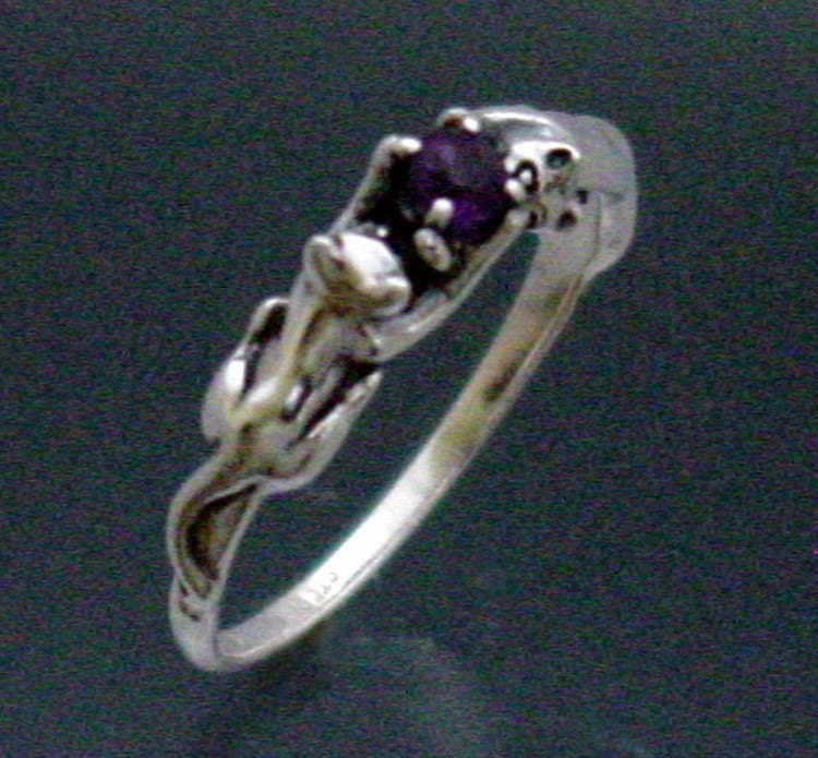 Zwei Katzen Ring Mit Facettierten Amethyst Oder Stein Ihrer Wahl ~ Größe 3 Bis 28 1/2 Zwei Katzen Ring Mit Facettierten Amethyst Oder Stein Ihrer Wahl ~ Größe 3 Bis 28 1/2 von SheppardHillDesigns