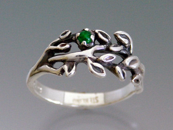 Zweige Ring Mit Smaragd, Saphir Oder Rubin Cabochon Zweige Ring Mit Smaragd, Saphir Oder Rubin Cabochon von SheppardHillDesigns
