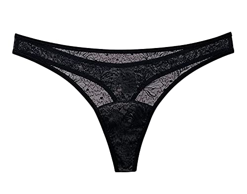 Shero Auslaufsichere Spitzen-Tanga, Periodenunterwäsche, Geruchskontrolle und Feuchtigkeitstransport für Damen, 1 Packung schwarz, M von Shero