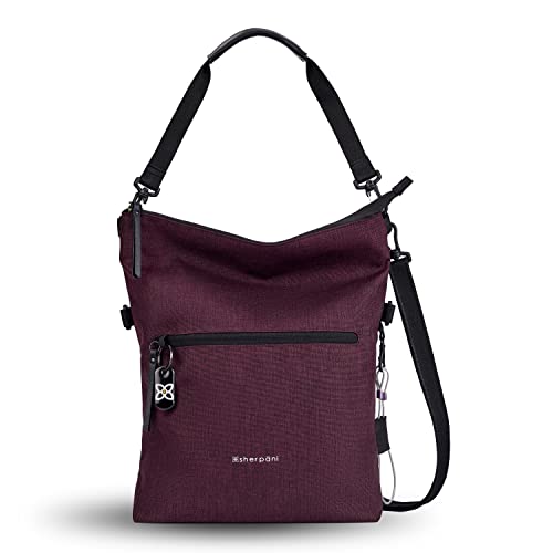 Sherpani Vale Anti-Diebstahl Crossbody Geldbörse Tote Bag Reise Umhängetasche Mode Geldbörse Handtasche Crossbody Taschen für Frauen, Merlot, Medium, Vielseitige Umhängetasche von Sherpani