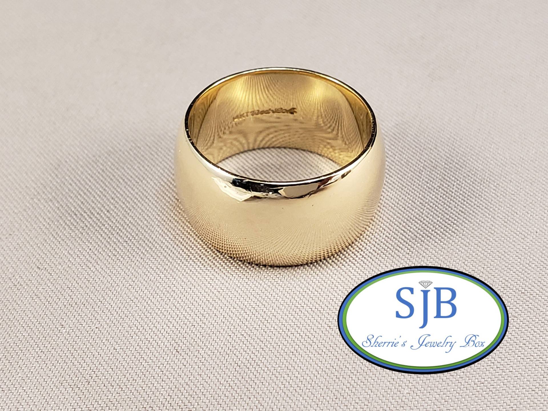 Goldringe, 14K Gelbgold Ringe, Vintage Comfort Fit Band, Breite Stapelbare Eheringe, Größe 5, 5, #c2133 von SherriesJewelryBox