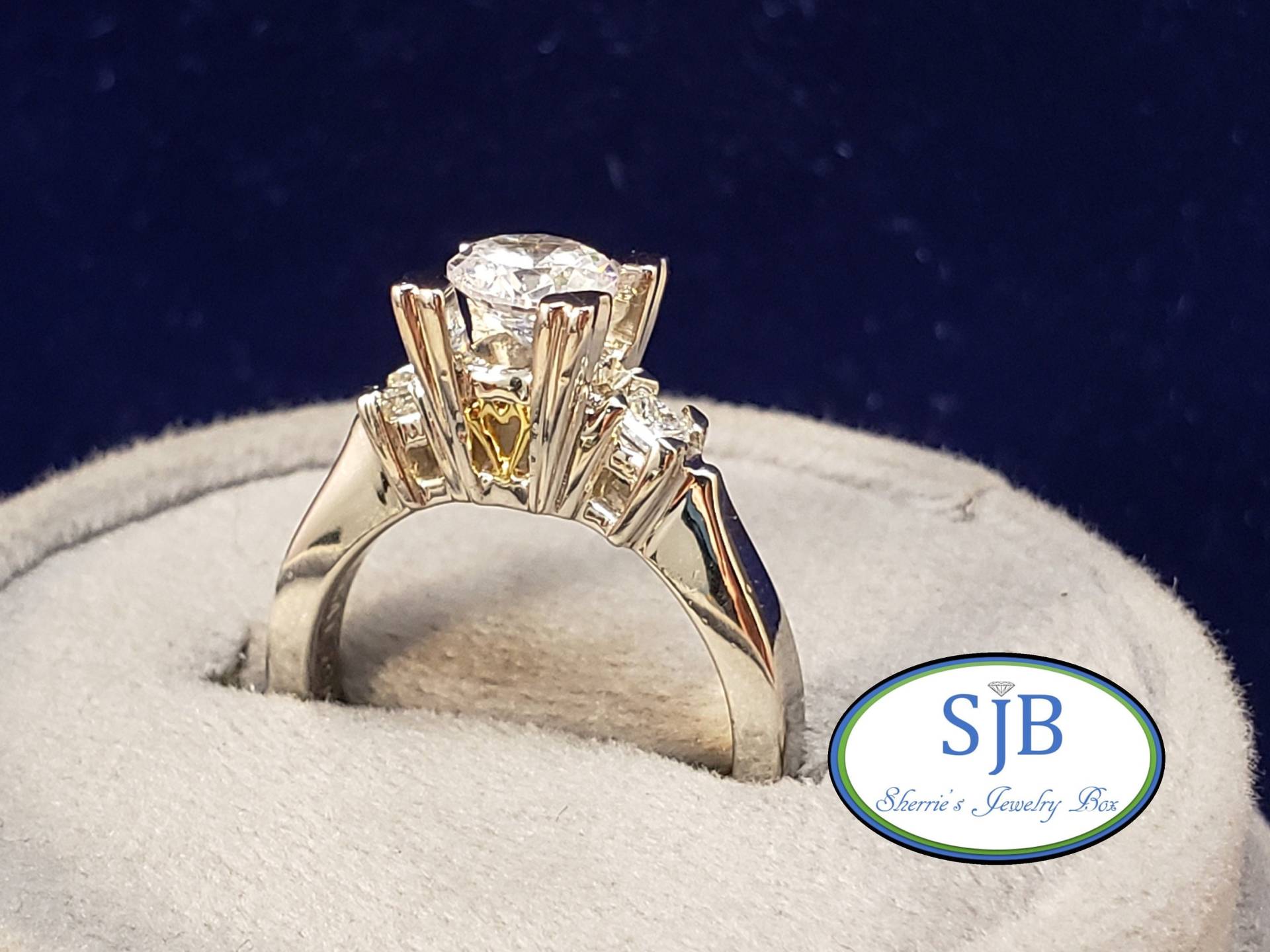 Verlobungsringe, Platin Diamant Ring, Jubiläumsringe, Größe 6, 58, Verlobungsring, Simi Mount 6 #bt771 von SherriesJewelryBox