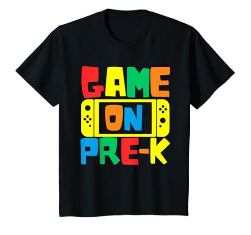 Kids Back to School Videospiel On Gamer Pre-K Kleinkind T-Shirt von Shertvibes Back To School Gamer Themed Boys Girls