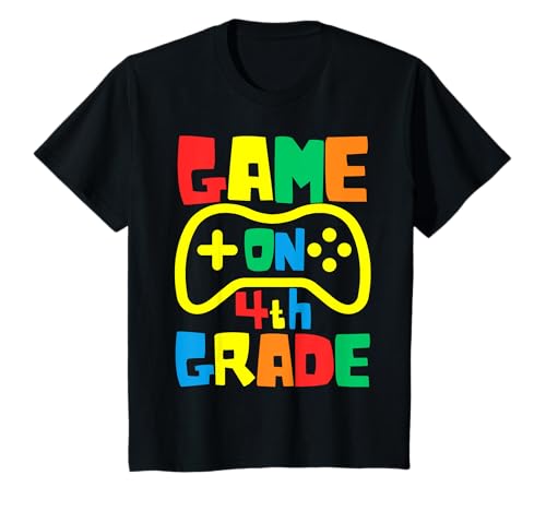 Kinder Back to School Videospiel On Gamer Vierte Klasse Kleinkind T-Shirt von Shertvibes Back To School Gamer Themed Boys Girls